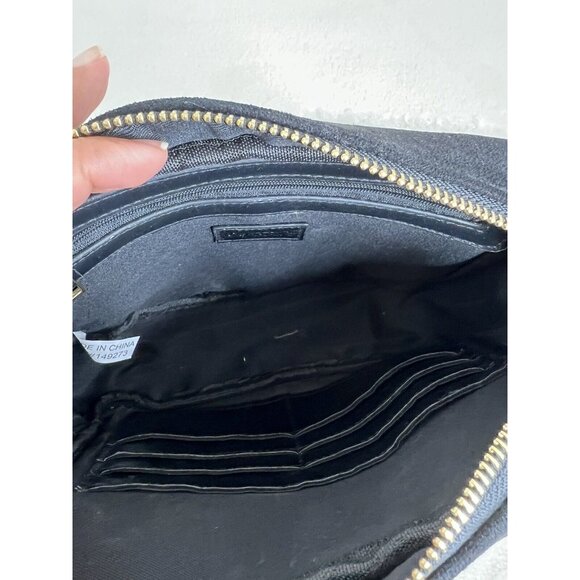 Bearpaw Crossbody Purse Black White Faux Shearling Suede  Adjustable Strap - Picture 8 of 9